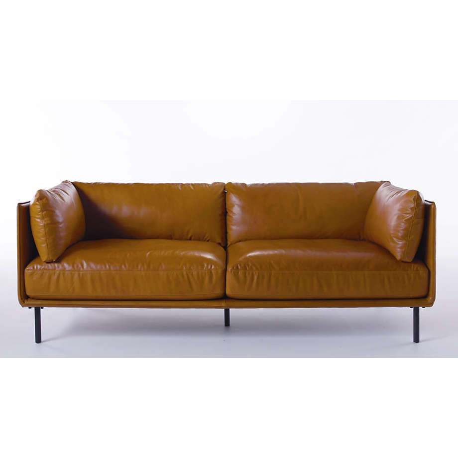 Crate&Barrel Wells Leather Sofa | Square One