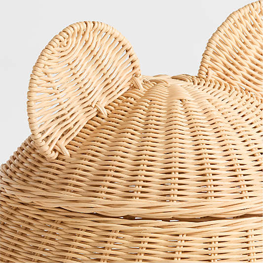 Large Wicker Bear Floor Storage Basket