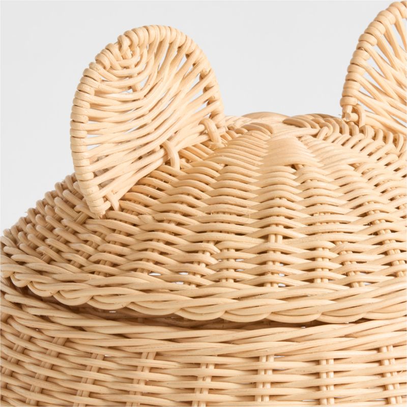 Small Wicker Bear Floor Storage Basket - image 3 of 4