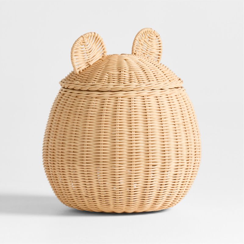 Small Wicker Bear Floor Storage Basket - image 2 of 4