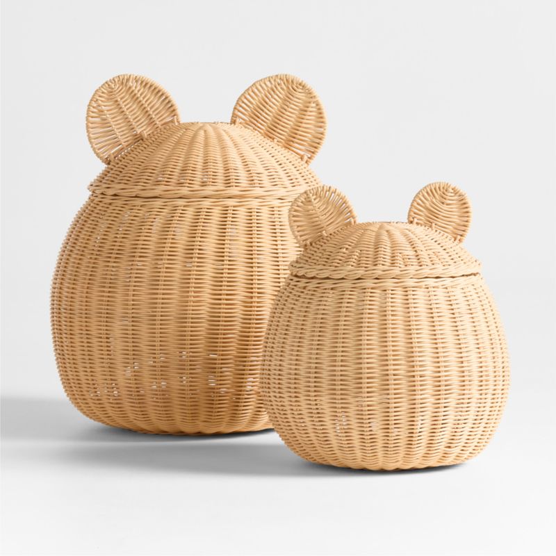 Large Wicker Bear Floor Storage Basket - image 1 of 4