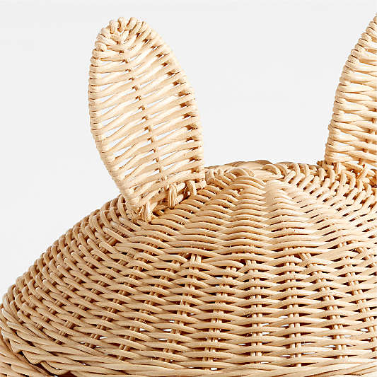 Small Wicker Bunny Floor Storage Basket