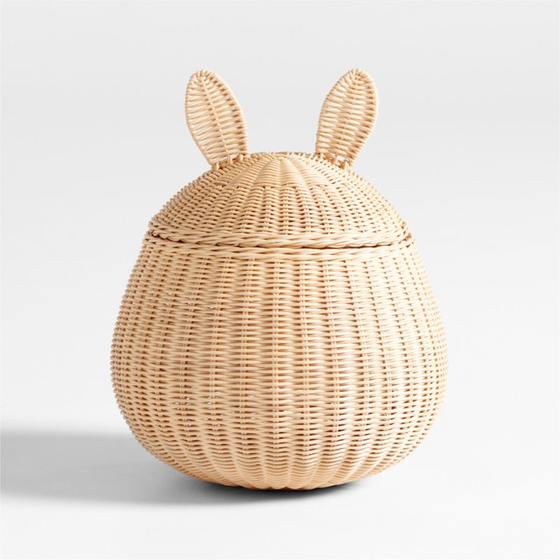 Small Wicker Bunny Floor Storage Basket - image 0 of 6