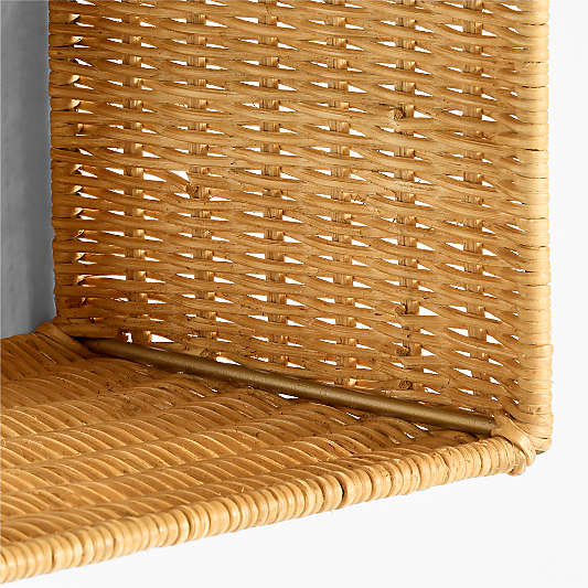 Wicker House Shaped Wall Shelves, Set of 2