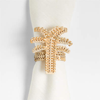 Wicker Palm Tree Napkin Ring