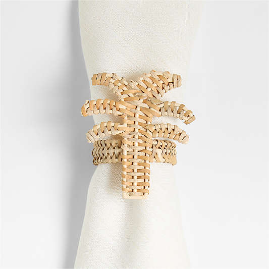 Wicker Palm Tree Napkin Ring