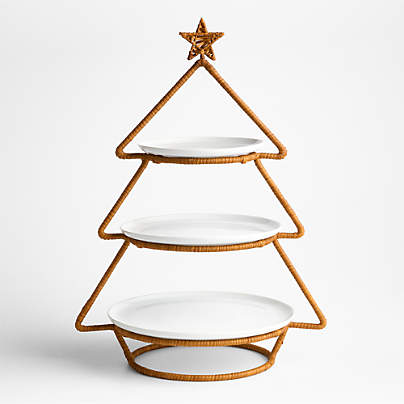 Wicker Tiered Christmas Tree Server