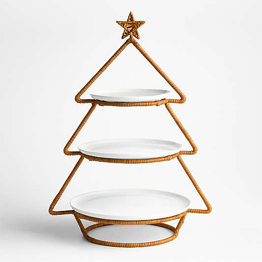 Wicker Tiered Christmas Tree Server