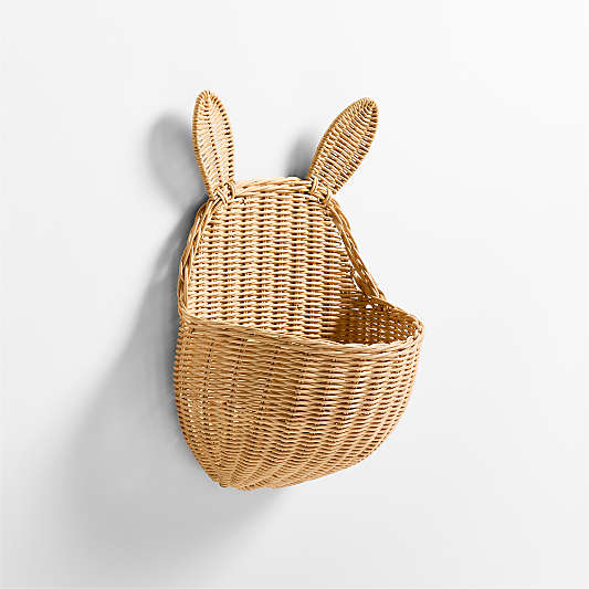 Wicker Bunny Kids Wall Basket