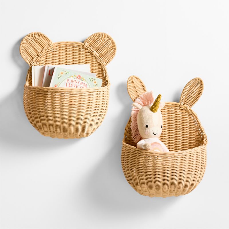 Wicker Bear Kids Wall Basket - image 2 of 5