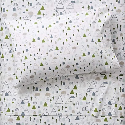 Organic Stacked Animals Kids Twin Sheet Set + Reviews | Crate & Kids