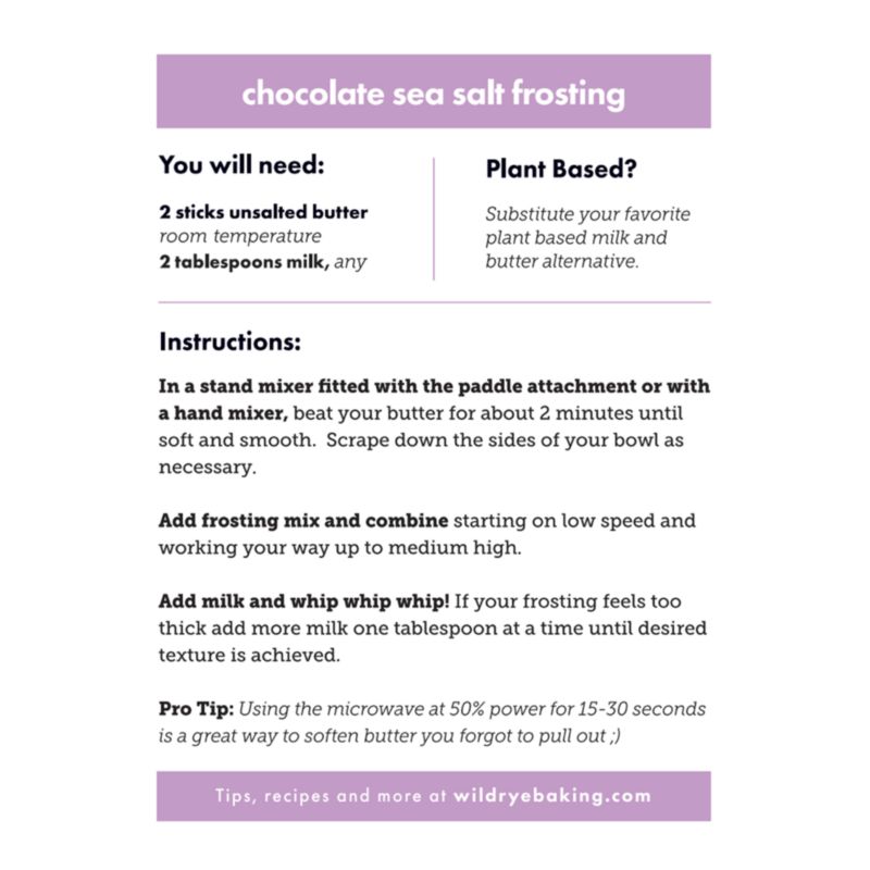 Wild Rye Baking Co. Chocolate Sea Salt Frosting Mix - image 4 of 5