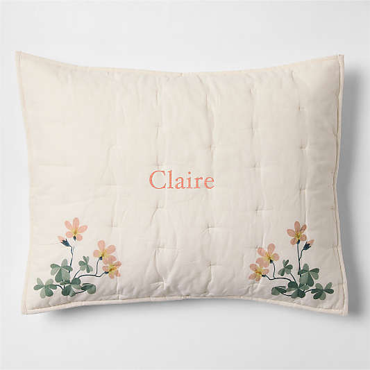 Wildflower Organic Cotton Voile Standard Quilt Bed Pillow Sham