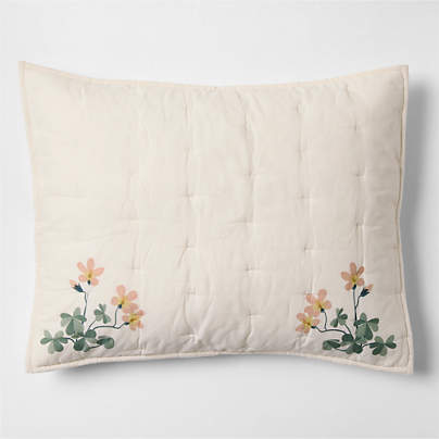 Wildflower Organic Cotton Voile Standard Quilt Bed Pillow Sham