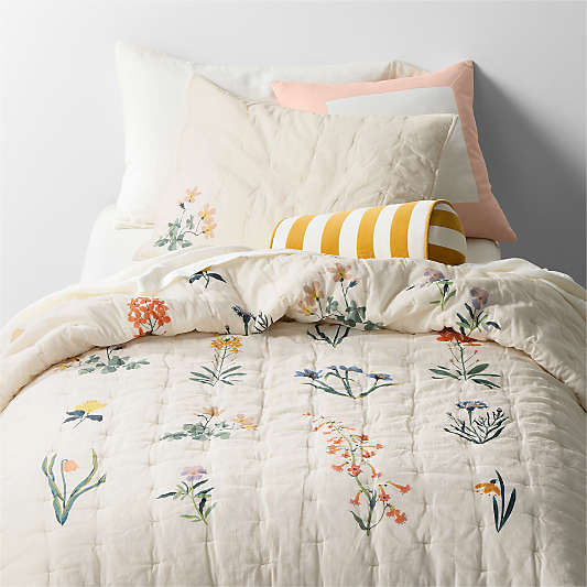 Wildflower Organic Cotton Voile Twin XL Quilt