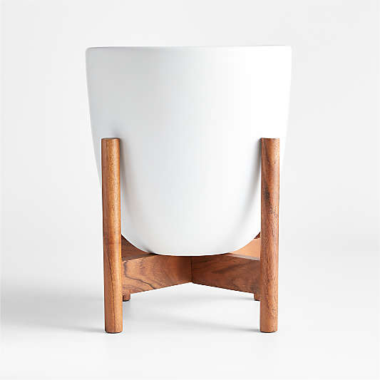 Willis  13.5" x 15.75" Medium White Ceramic Planter