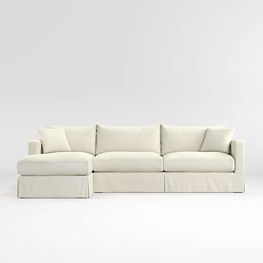 Willow 2-Piece Left Arm Chaise Modern Slipcovered Sectional