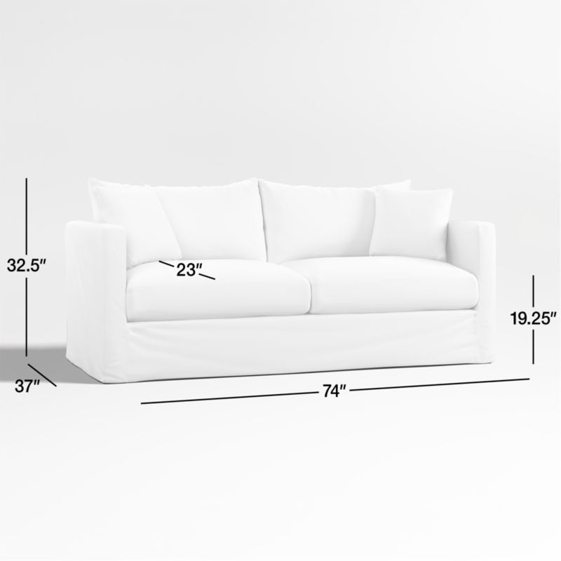 View Willow II Slipcovered Apartment Sofa - image 3 of 7