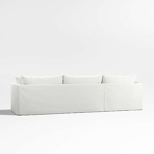 Willow II Slipcovered 2-Piece Left-Arm Chaise Sectional Sofa