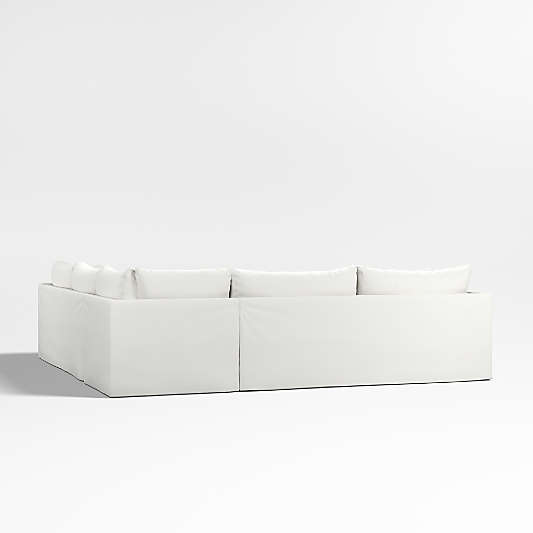 Willow II Slipcovered 3-Piece L-Shaped Sectional Sofa