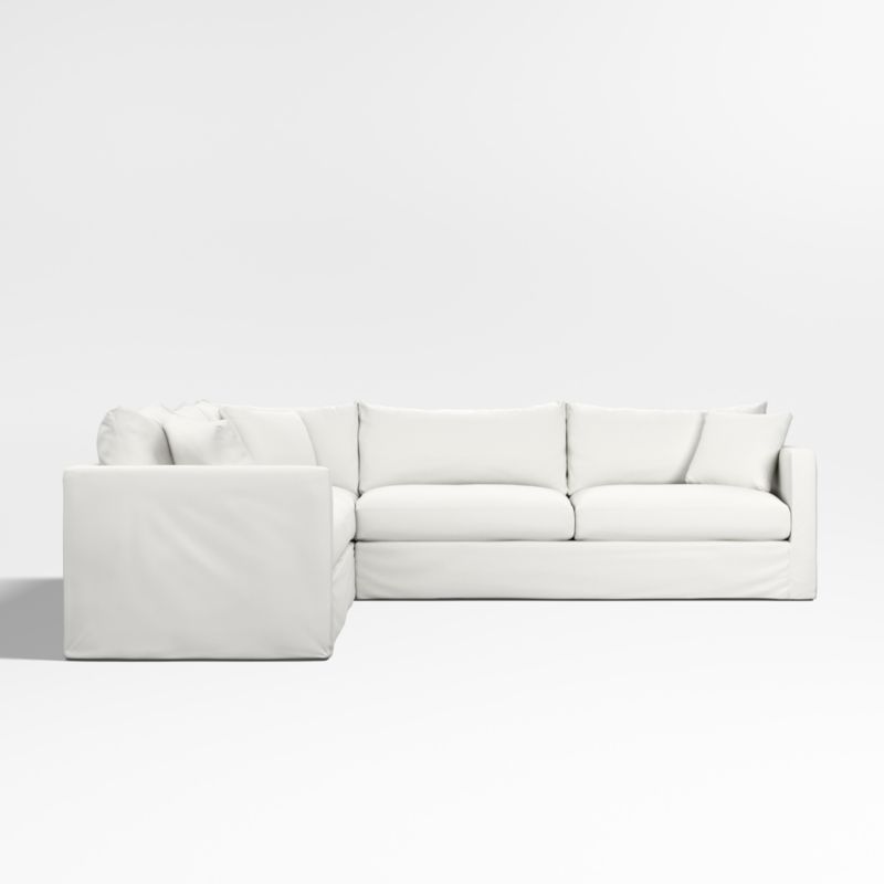 Willow II Slipcovered 3-Piece L-Shaped Sectional Sofa - image 4 of 6