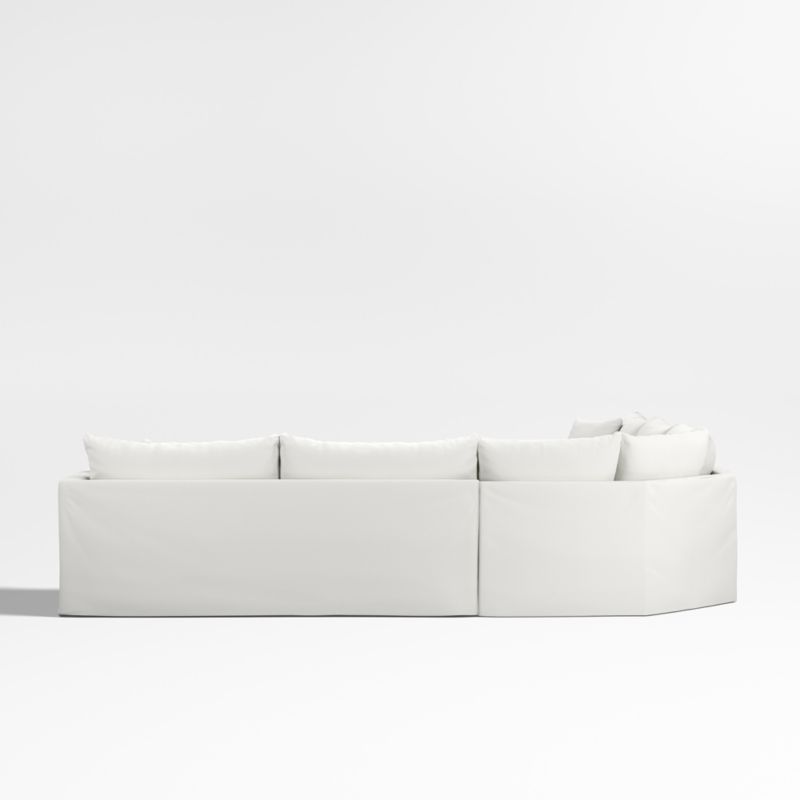 Willow II Slipcovered 3-Piece Wedge Sectional Sofa - image 4 of 7