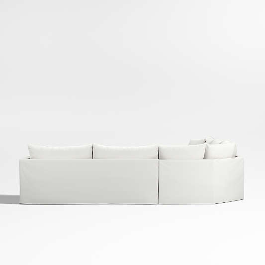 Willow II Slipcovered 3-Piece Wedge Sectional Sofa