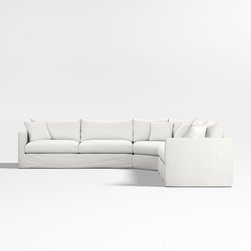 Willow II Slipcovered 3-Piece Wedge Sectional Sofa - image 3 of 7