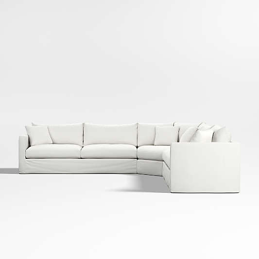 Willow II Slipcovered 3-Piece Wedge Sectional Sofa