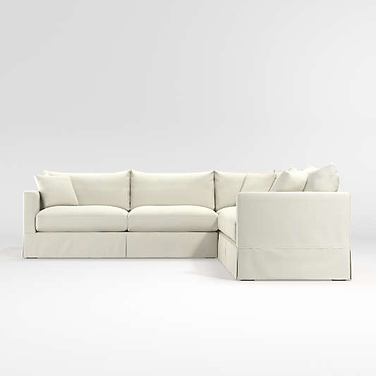 Willow 3-Piece Modern Slipcovered Sectional