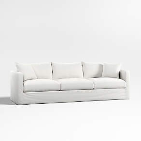 Crate and barrel slipcovered shop sofa