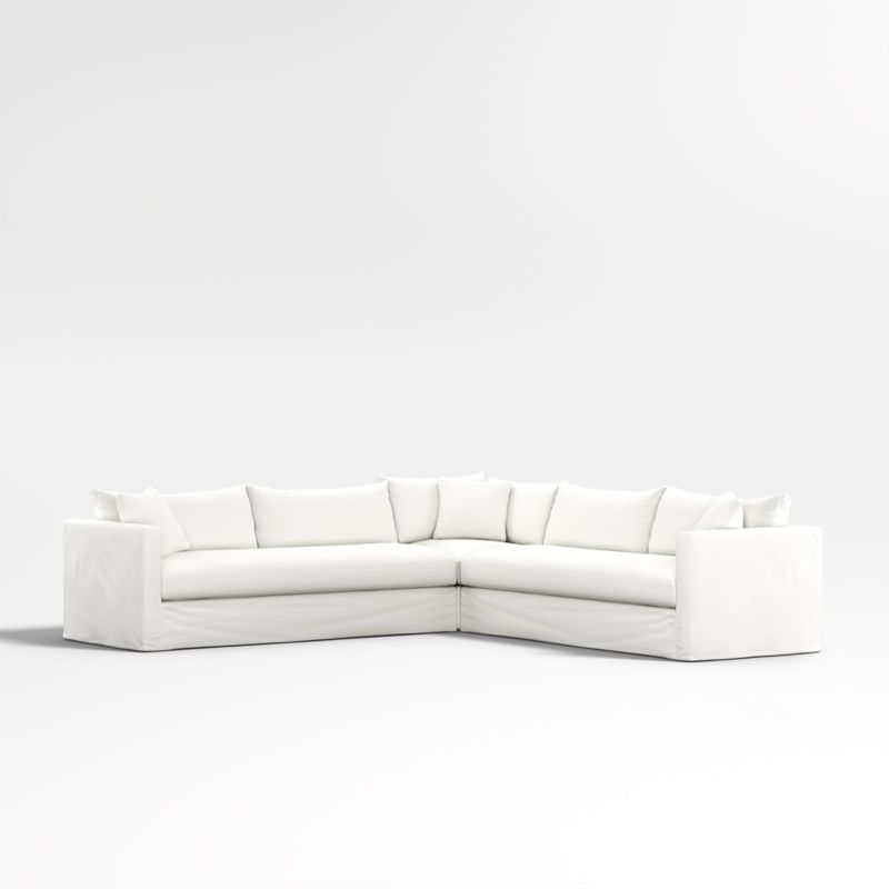 Willow II Slipcovered Bench 3-Piece Sectional - image 0 of 2