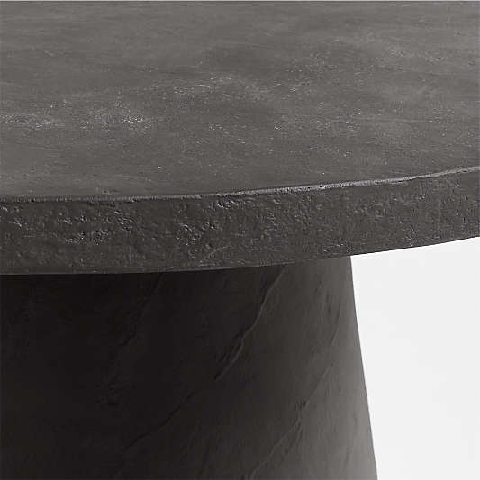 Willy 48" Charcoal Brown Pedestal Dining Table by Leanne Ford