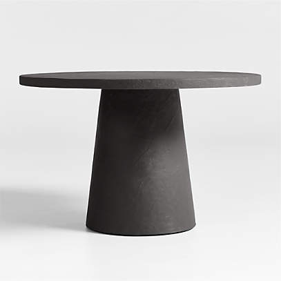48 Charcoal Pedestal Dining, Round Table 48 Pedestal