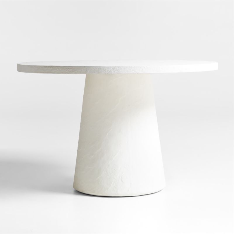 Palisades 48" Round Whitewashed Wood Dining Table