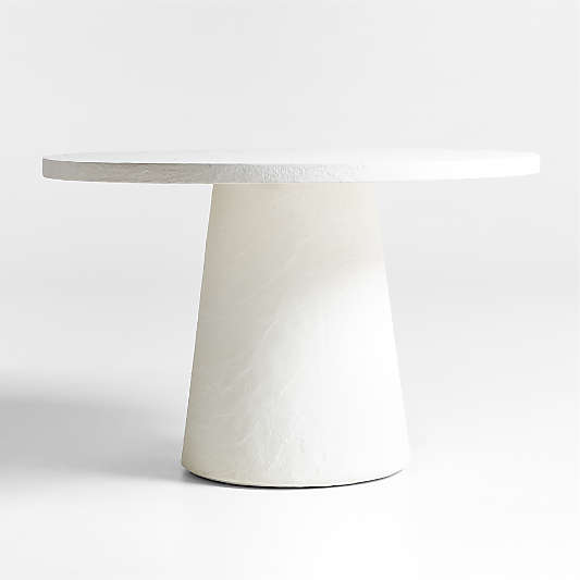 Willy 48" White Pedestal Dining Table by Leanne Ford