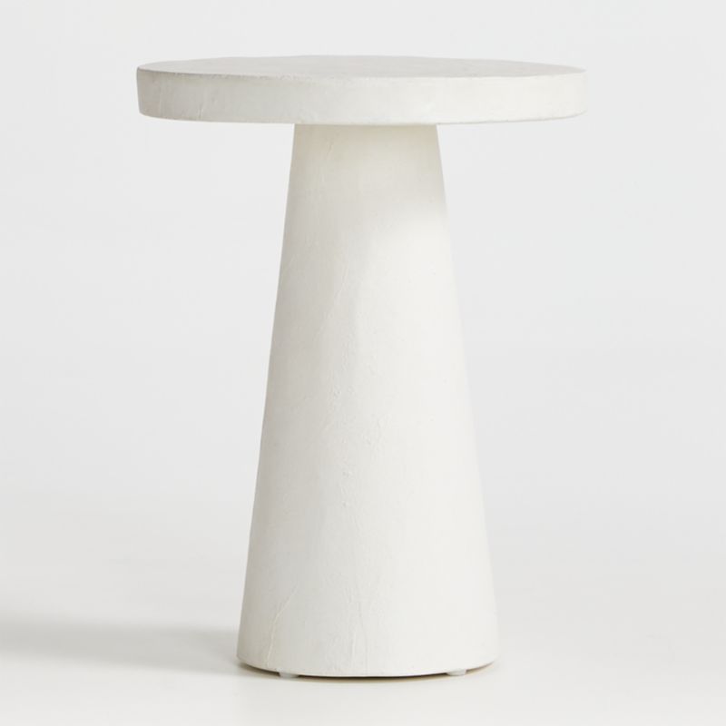 Willy Faux Travertine Resin End Table by Leanne Ford