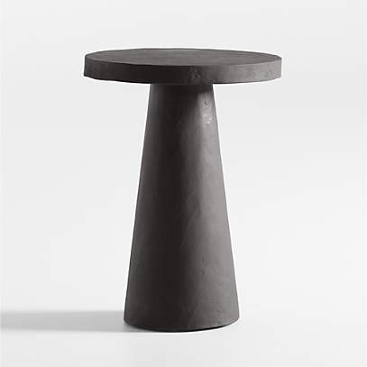 Charcoal Round Pedestal Side, Round Pedestal Accent Tables