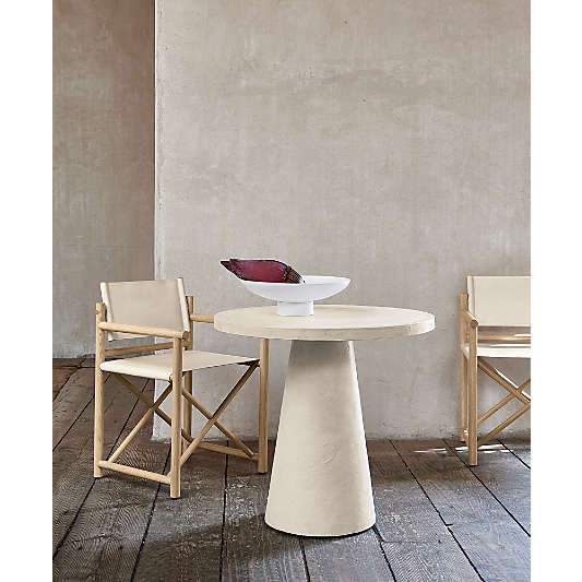 Willy White Plaster Pedestal 32" Bistro Table by Leanne Ford