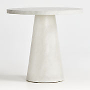 Willy Faux Travertine Resin End Table by Leanne Ford