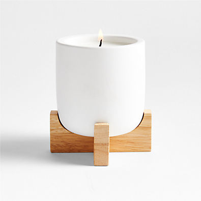 View Wilmette 1-Wick Citronella Candle with Wooden Stand details