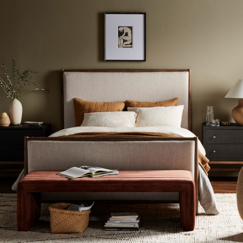 Wilmette Weathered Oak Wood King Bed