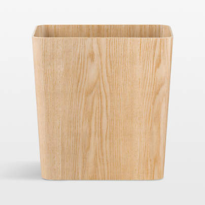 Blomus Wilo Wood Square Trash Can