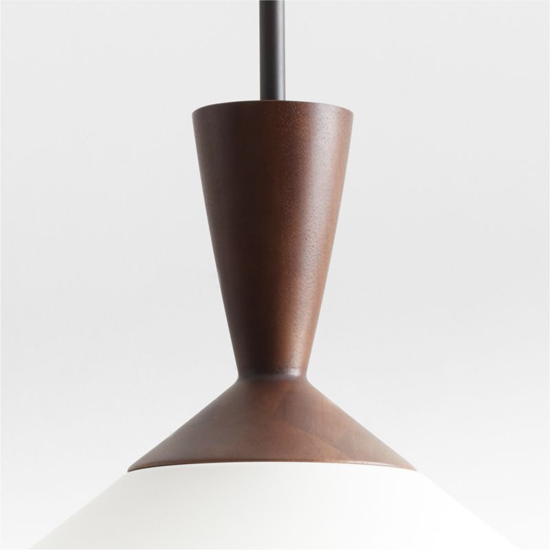 Wilson Mid-Century White Metal Pendant Light - image 3 of 5