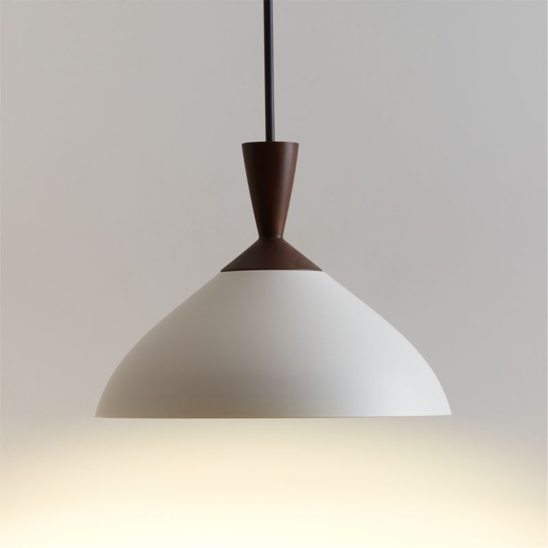 Wilson Mid-Century White Metal Pendant Light - image 0 of 5