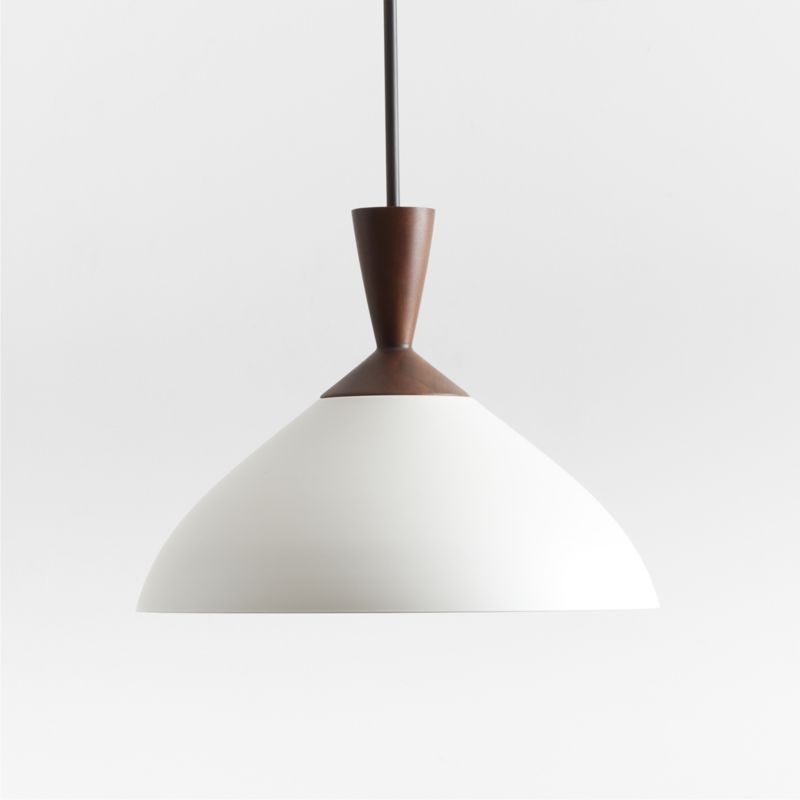 Wilson Mid-Century White Metal Pendant Light - image 2 of 5