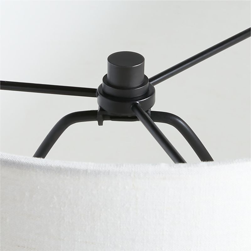 Wilson Mid-Century White Metal Table Lamp
