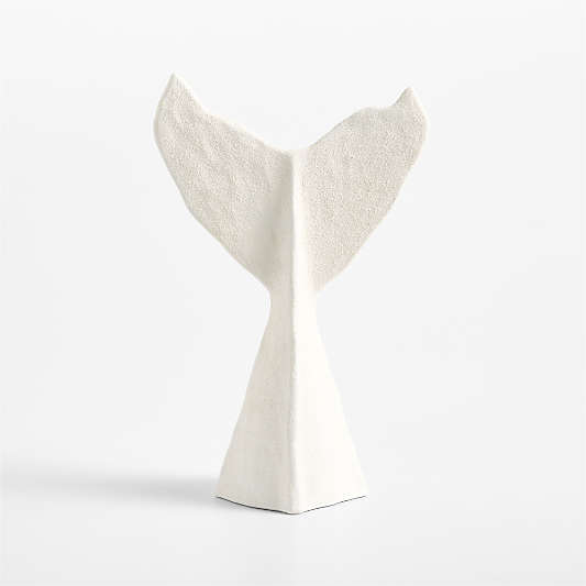 Wiluna White Ceramic Decorative Whale Tale