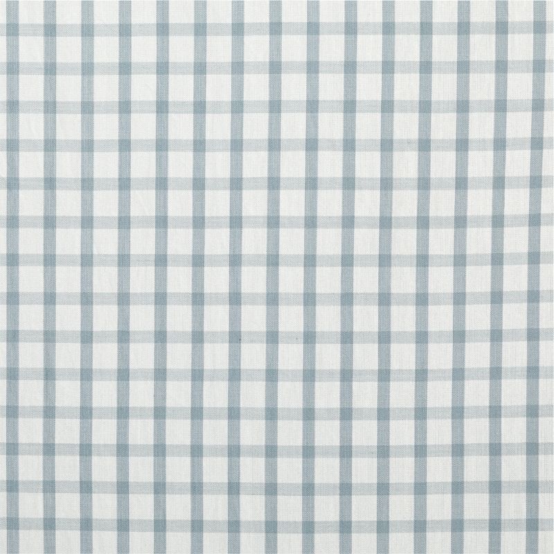 84" Blue Organic Cotton Windowpane Plaid Curtain Panel - image 6 of 7