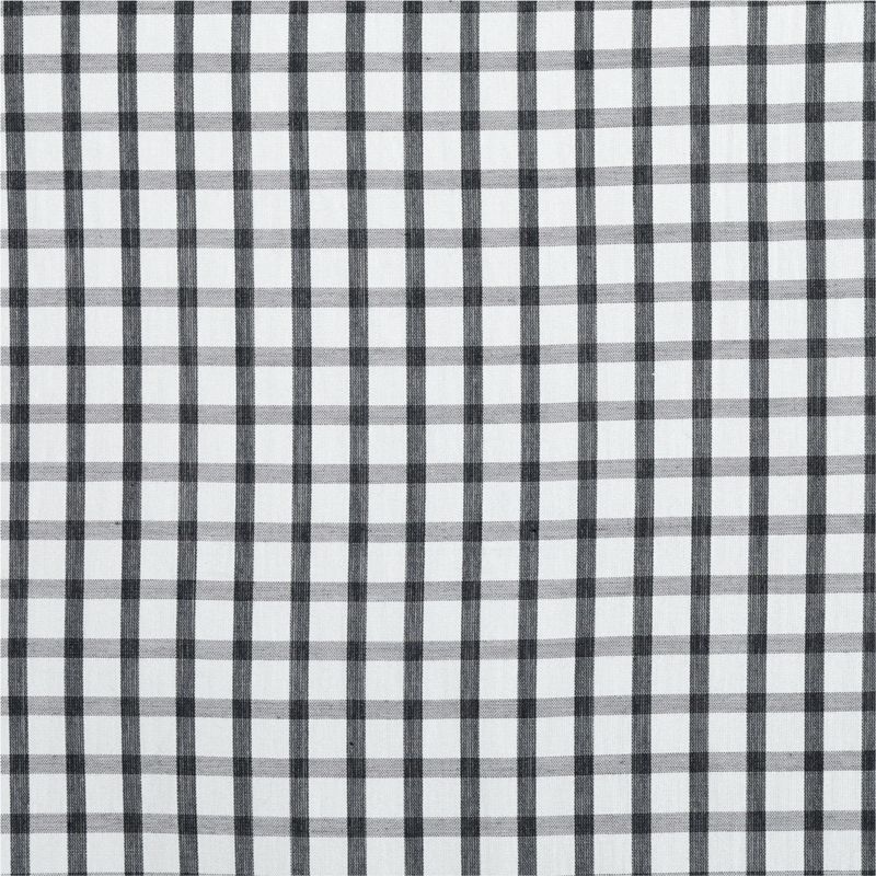 96" Grey Organic Cotton Windowpane Plaid Curtain Panel - image 1 of 3